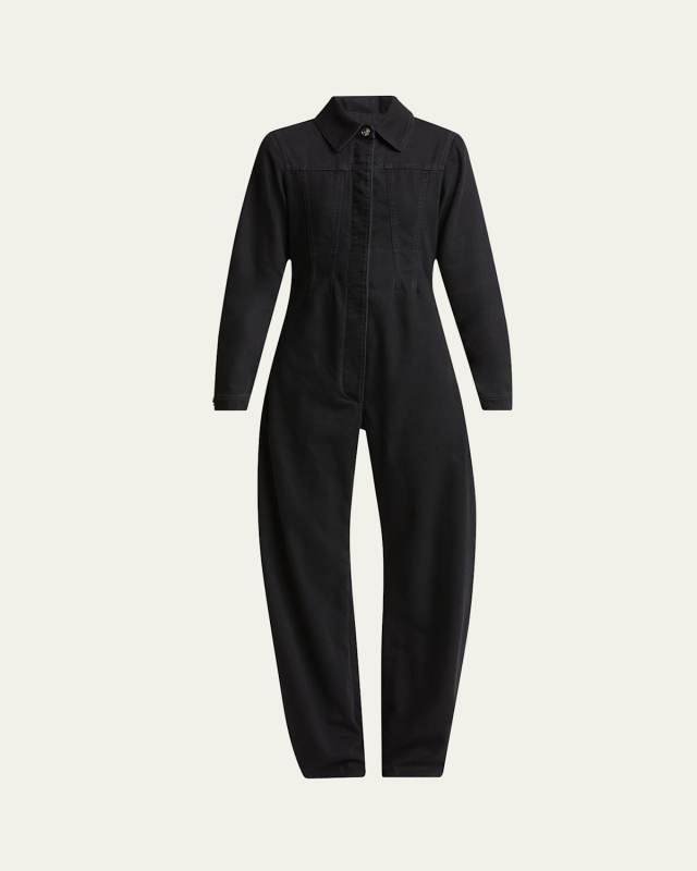 Denim Rounded Jumpsuit